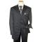 Extrema by Zanetti Black With Grey White Pinstripes Design Super 150's Wool Suit